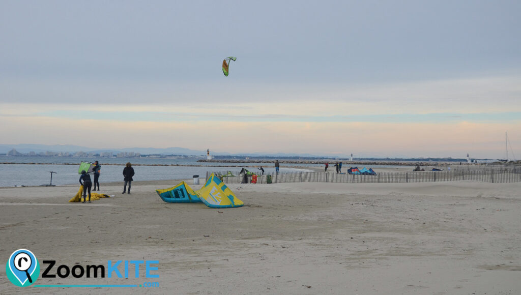 spot de kitesurf plage sud port camargue aire decollage zoomkite