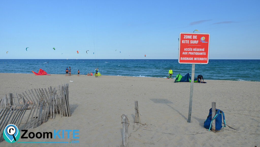 spot de kitesurf pont des basses canet zoomkite