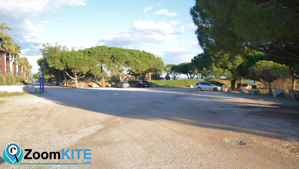 spot kitesurf hyères parking le merou zoomkite